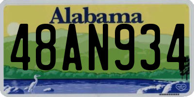 AL license plate 48AN934