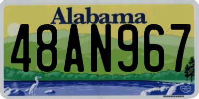 AL license plate 48AN967