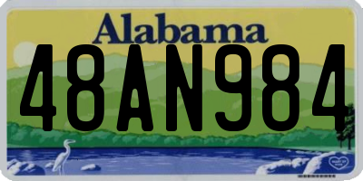 AL license plate 48AN984