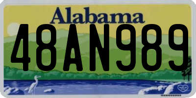 AL license plate 48AN989