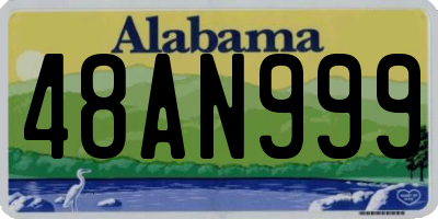 AL license plate 48AN999