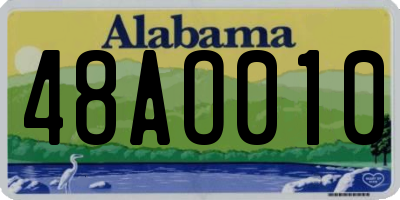 AL license plate 48AO010