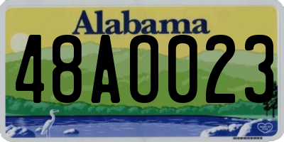 AL license plate 48AO023