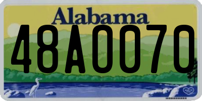 AL license plate 48AO070