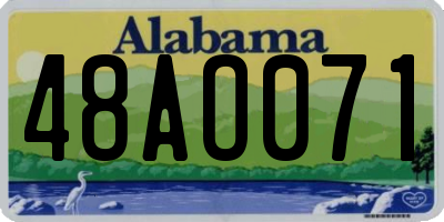 AL license plate 48AO071