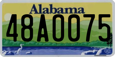 AL license plate 48AO075