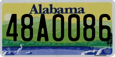 AL license plate 48AO086