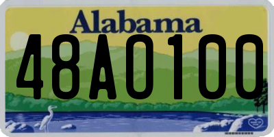 AL license plate 48AO100