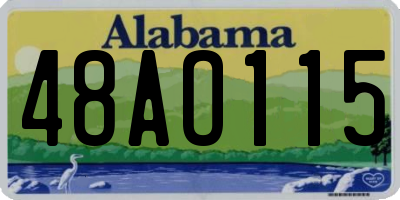 AL license plate 48AO115