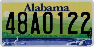 AL license plate 48AO122
