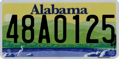 AL license plate 48AO125