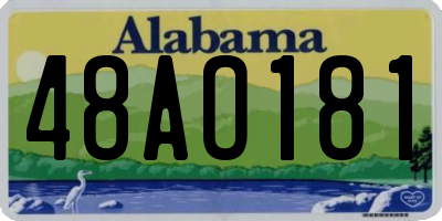 AL license plate 48AO181