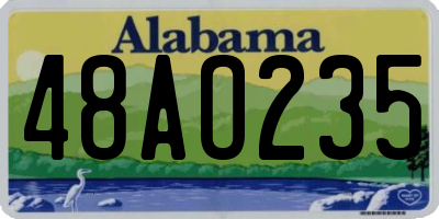 AL license plate 48AO235