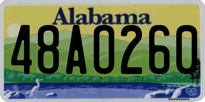 AL license plate 48AO260