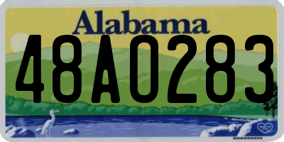 AL license plate 48AO283