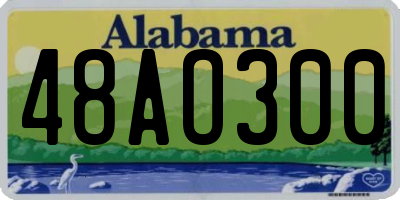 AL license plate 48AO300