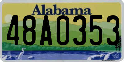 AL license plate 48AO353