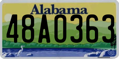 AL license plate 48AO363