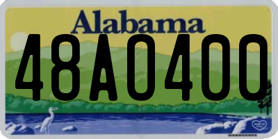 AL license plate 48AO400