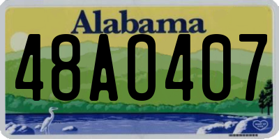 AL license plate 48AO407