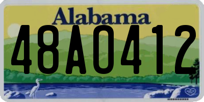 AL license plate 48AO412