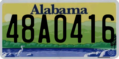 AL license plate 48AO416