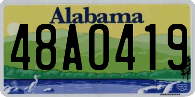 AL license plate 48AO419
