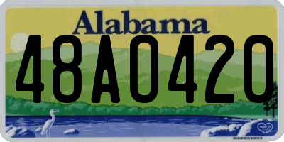 AL license plate 48AO420