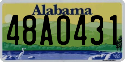 AL license plate 48AO431