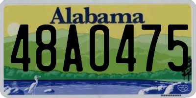 AL license plate 48AO475