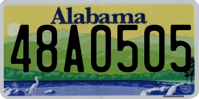 AL license plate 48AO505