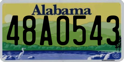 AL license plate 48AO543