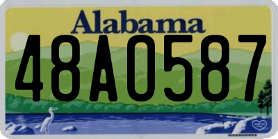 AL license plate 48AO587