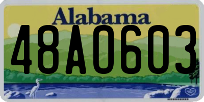 AL license plate 48AO603