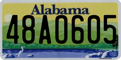 AL license plate 48AO605