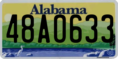 AL license plate 48AO633