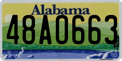 AL license plate 48AO663
