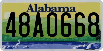 AL license plate 48AO668