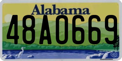 AL license plate 48AO669
