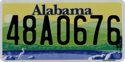 AL license plate 48AO676