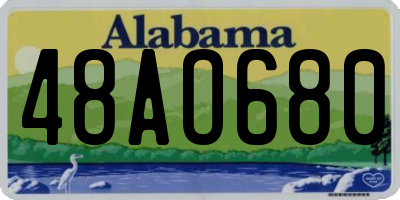AL license plate 48AO680