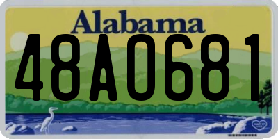 AL license plate 48AO681