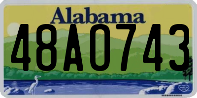 AL license plate 48AO743