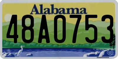 AL license plate 48AO753