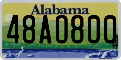 AL license plate 48AO800