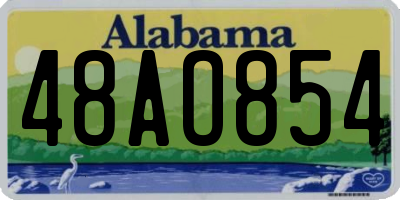 AL license plate 48AO854