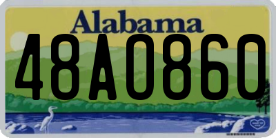 AL license plate 48AO860