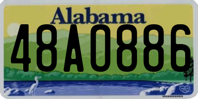 AL license plate 48AO886