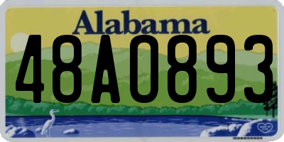 AL license plate 48AO893