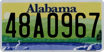 AL license plate 48AO967